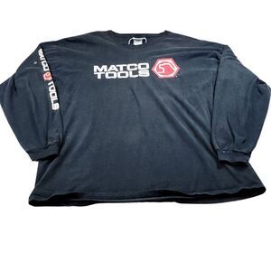 Vintage Sweatshirt Large Mens Crewneck Matco Tools Black Jerzees 90s